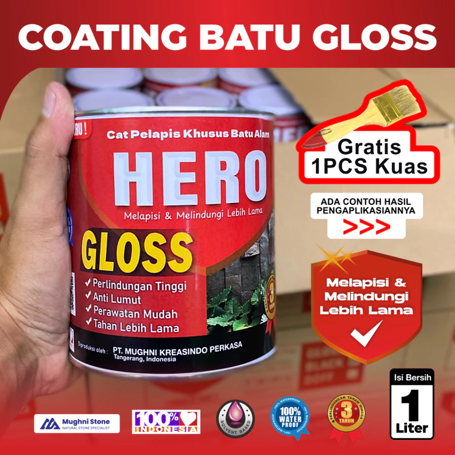 HERO Coating Gloss – Cat Pelapis Batu Alam