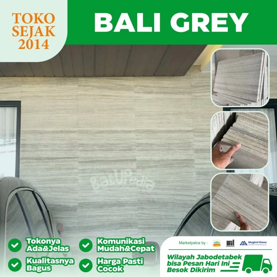 jual batu bali grey
