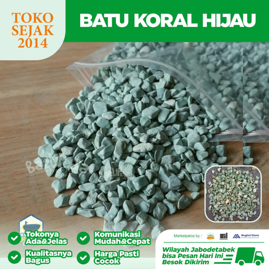 jual batu koral italy hijau