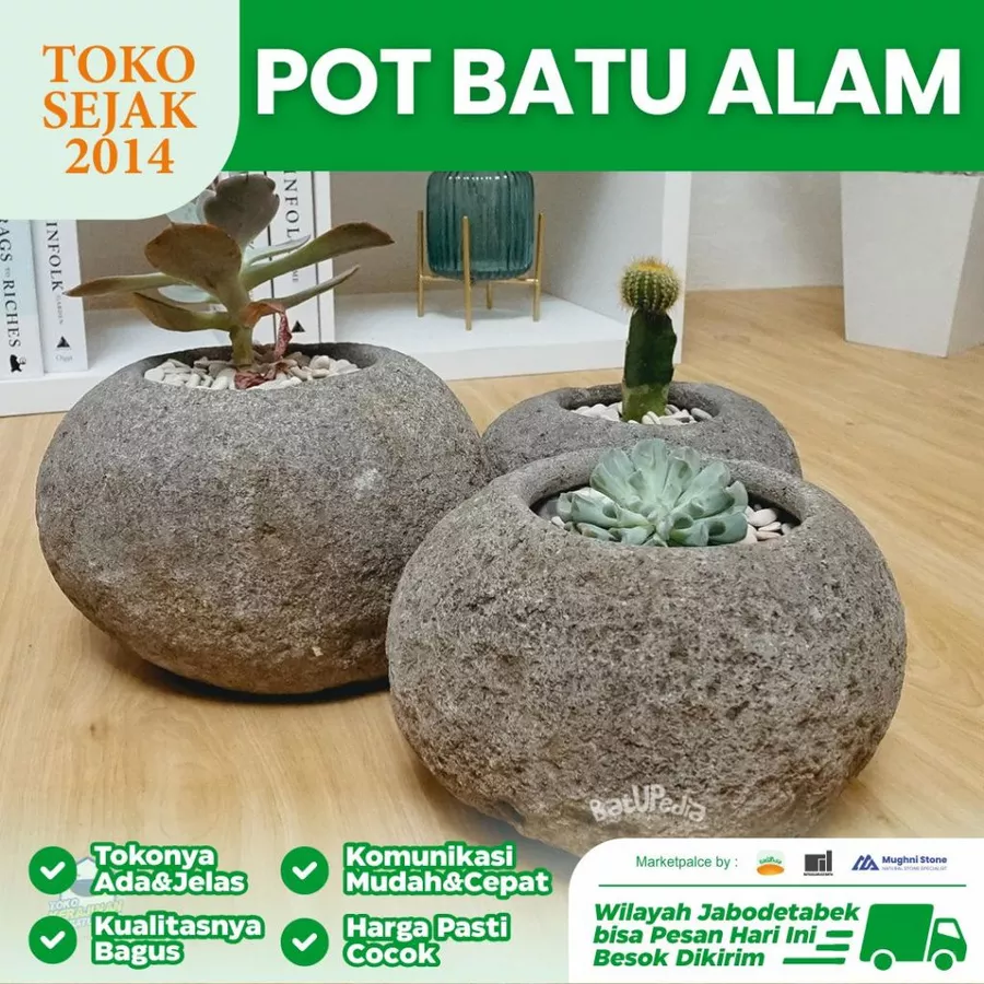 jual pot batu alam