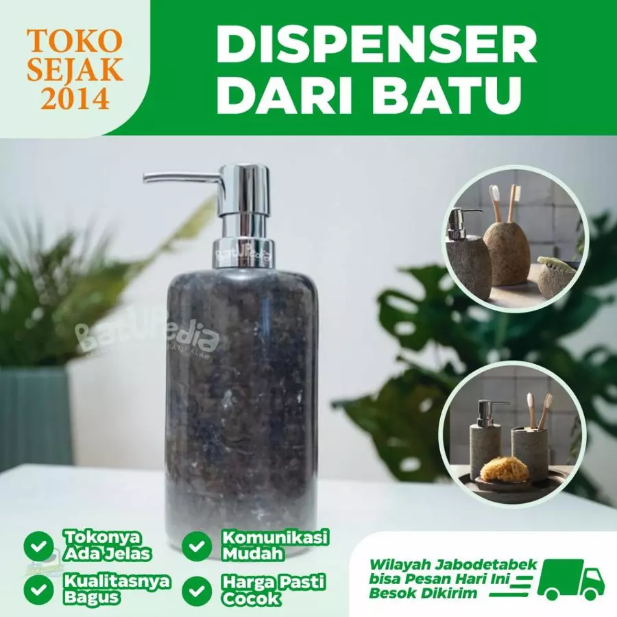 jual soap dispenser batu marmer hitam