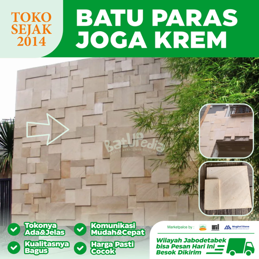 jual batu alam paras jogja krem