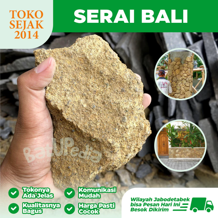 jual batu alam serai bali kuning