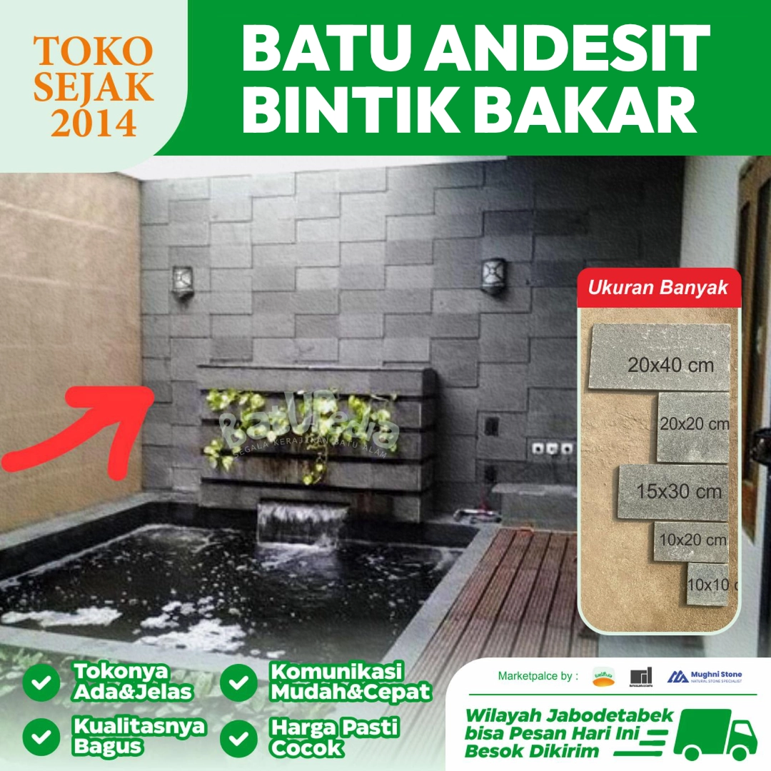 jual batu andesit bintik bakar
