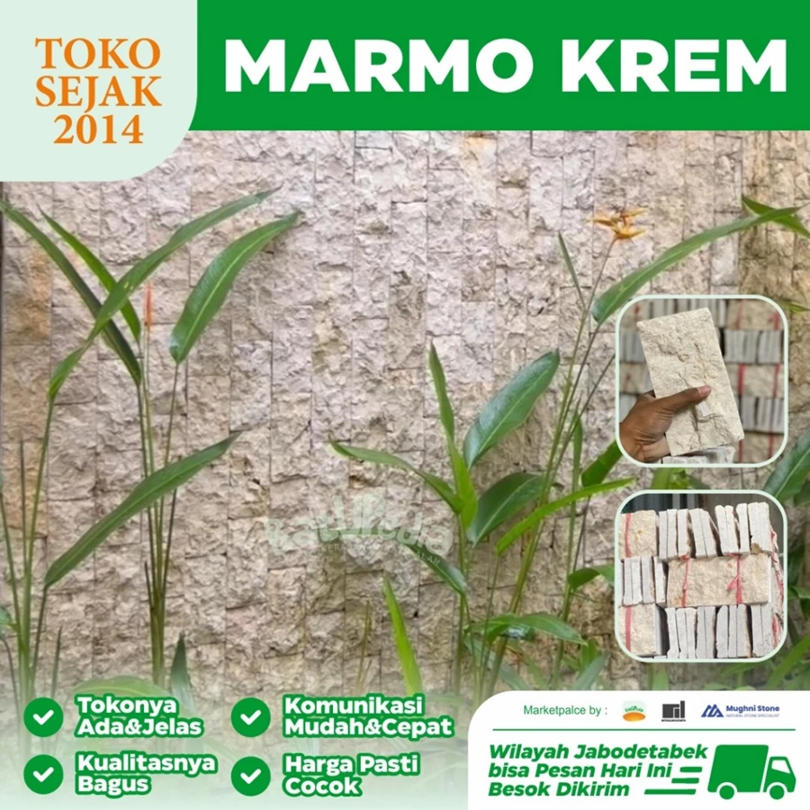 batu alam marmo krem