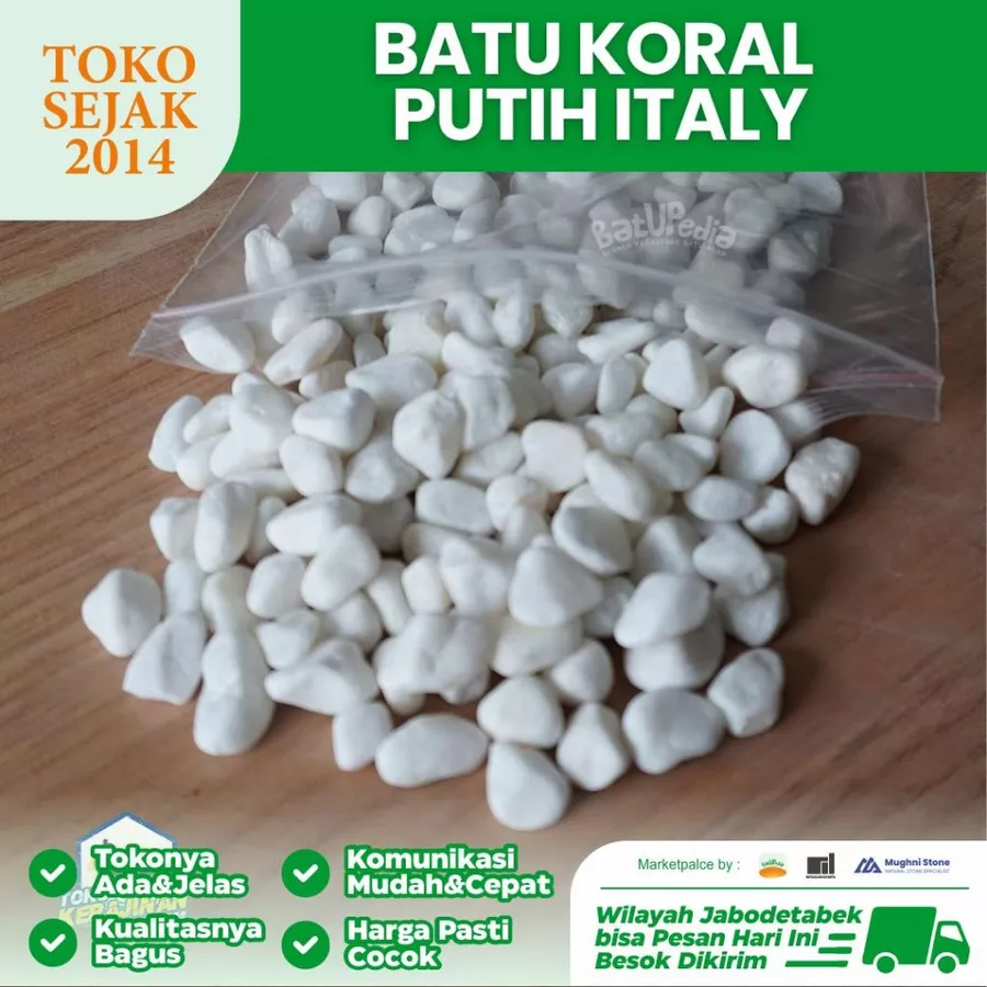 jual Batu Koral Italy Putih